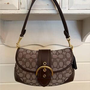 Coach Soho Flap Bag in Maple/Signature